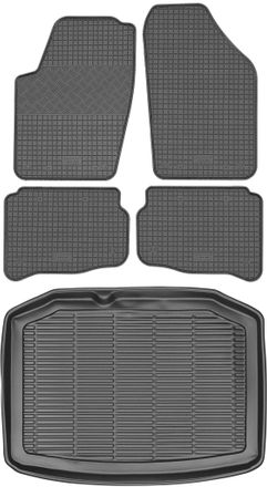 OEM Juego De Alfombrillas De Goma Para Coche Y Maletero Para Seat Ibiza Iii Hatchback (2003-2008)