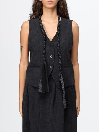 Eleh Single-Breasted Vest with V-Neck and Button Closure
