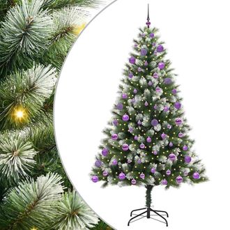 vidaXL &Aacute;rbol De Navidad Artificial Plegable Con Nieve Esponjosa 210 Cm Vidaxl