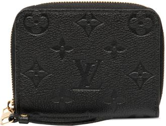 Louis Vuitton Black Noir Leather Coin Purse/Coin Case (Pre-Owned)