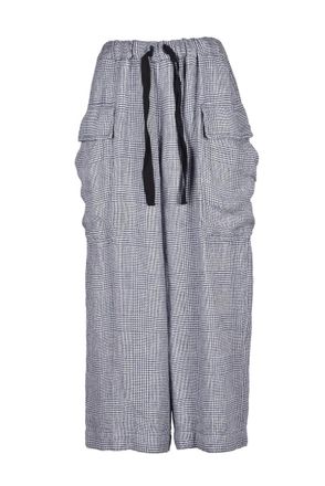 Ricorrrobe Wide Leg Cargo Trousers - Blue/White
