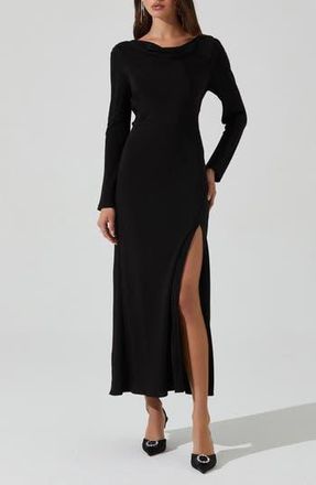 ASTR the Label Decima Cowl Neck Cocktail Dress in Black at Nordstrom Rack, Size X-Small
