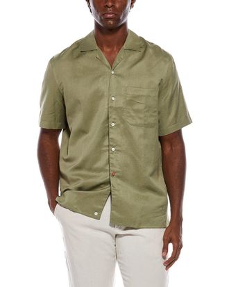 Isaia Linen & Silk-Blend Sport Shirt