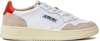 Autry White Zucca Medalist Low Suede Sneakers