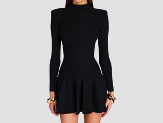 Retrof&ecirc;te Sydonie Knit Mini Dress In Black