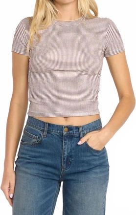 Billabong Womens Checked Out Knit Tee In Esp-Espresso