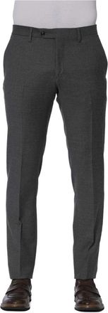 Trussardi Stijlvolle Broek met Knoop- en Ritssluiting - Heren - Nette broeken - Grijs - XS - Broeken