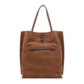 Zanellato Tassen, Dames, Bruin, ONE Size, Leer, A Spasso Jones Nabuk M