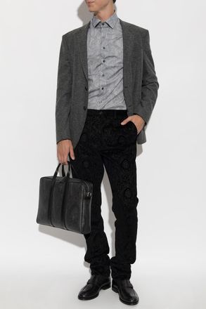 Etro Patterned Shirt, Mens, Grey