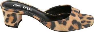 PARIS TEXAS Leopard Print Lara Mules
