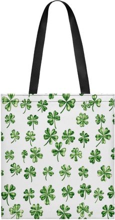 Generic Shamrock Plaid St. Patrickses Day Womens Tote Casual Shopping Bag Lightweight Shoulder Bags Hobos Handbag for Work Travel Daily 35x40cm