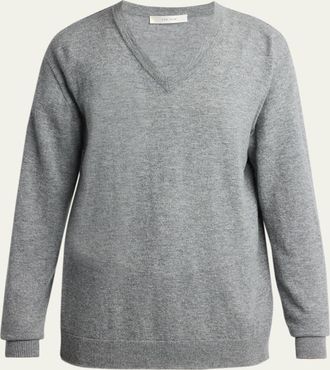 The Row Nian Cashmere V-Neck Sweater