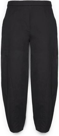 Elena Miro Stretch katoenen ballonbroek - Dames - Vrijetijds broeken - Zwart - L - Katoen - Broeken