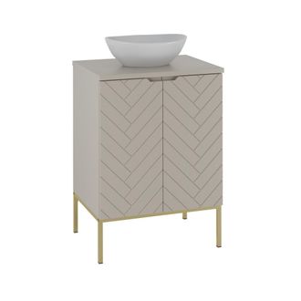Petits Meubles Mueble lavabo 2 puertas sobre patas estratificado 60.6cm