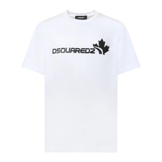 Dsquared2 T-Shirts, male, White, Size: L Regular Fit Tee