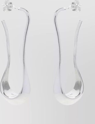 Christophe Lemaire silver drop earrings