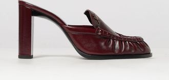 Saint Laurent Mules Le Loafer in pelle con tacco alto e monogramma YSL