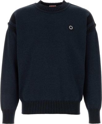 Kenzo Midnight Blue Cotton Blend Sweater