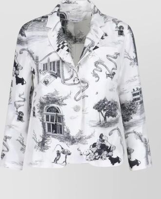 Thom Browne blazer buttoned cuffs long sleeves notched lapels