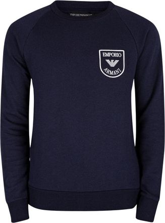 Emporio Armani Iconic Terry Loungewear Set - Heren - Ronde hals truien - Blauw - 2XL - Katoen - Truien & Vesten