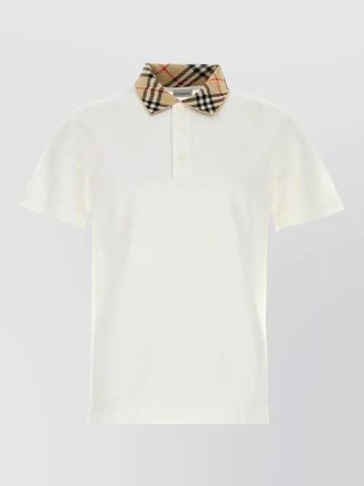 Burberry piquet polo shirt contrasting collar short sleeves