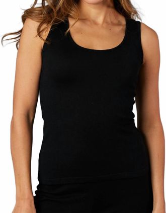 French Kyss Scoop Neck Tank Top In Black
