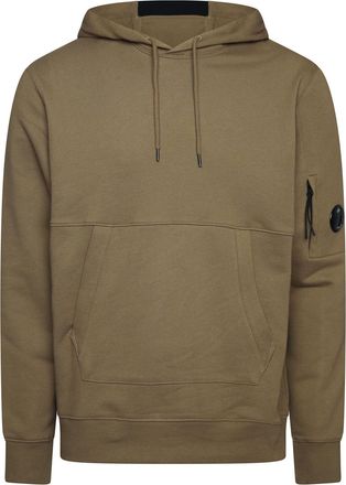 C.P. Company Mens Diagonal Raised Lens Hoodie in Green Cotton - Size X-Large