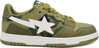 A Bathing Ape Sk8 Sta Olive Drab/Green Camo sneakers