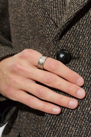 Maison Margiela Ring With Engraved Logo, Unisex, Silver