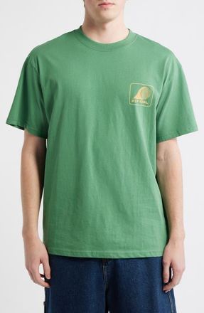 Rip Curl Rolling Wave Cotton Jersey Graphic T-Shirt in Leaf Green at Nordstrom, Size X-Large