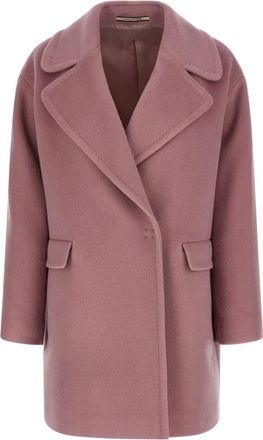 Tagliatore Astrid Coat - Dames - Mantel - Roze - M - Wol - Jassen