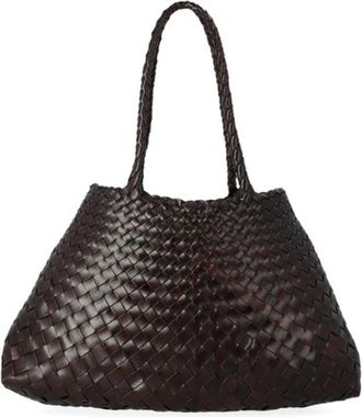Dragon Diffusion Santa Croce Big Shoulder Bag - Dames - Schoudertassen - Bruin - ONE Size - Leer - Tassen