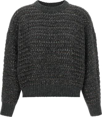 Brunello Cucinelli Gray Elastane Womens Cardigan