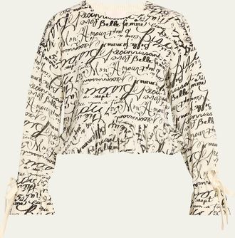 Cinq &agrave; Sept Cropped Love Journal Sweater