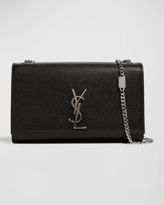 Saint Laurent Kate Medium YSL Crossbody Bag in Grained Leather