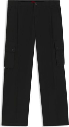 HUGO BOSS Slim-fit cargo trousers in mercerized cotton