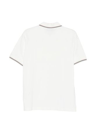 Emporio Armani Logo-Embroidered Cotton Polo - White