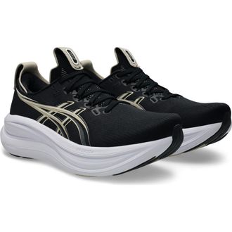 Asics GEL-NIMBUS 28 Running Shoe in Black/Feather Grey at Nordstrom, Size 10.5