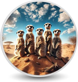 OEM Guardianes Del Desierto: Moneda De Color Del Clan De Los Suricatos En Guardia