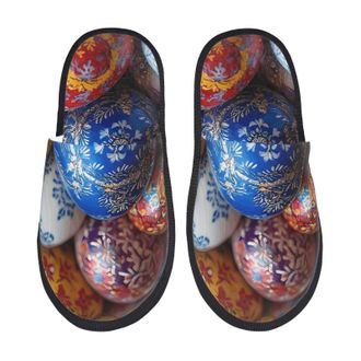 Generic Easter Eggs Men Women Shoes Warm Slippers Cosy House Shoes For Bedroom Indoor Winter L