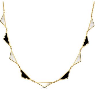 Italian Gold, Inc 14K Gemstone Station Necklace