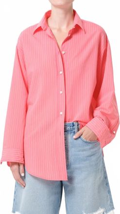 A Gold E Sona Long Sleeve Shirt In Fontana Stripe/candy