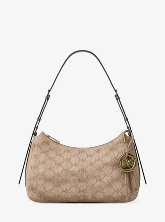 Michael Kors Nolita Medium Whipstitched Logo Leather Shoulder Bag