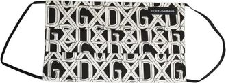 Dolce & Gabbana Mascherina in Cotone con Monogramma Logo - - Accessories - Uomo - Multicolore - ONE SIZE