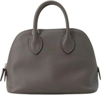 Herm&egrave;s Pre-owned Vintage Handbag - Dames - Vintage Handtas - Grijs - ONE Size - Leer - Vintage