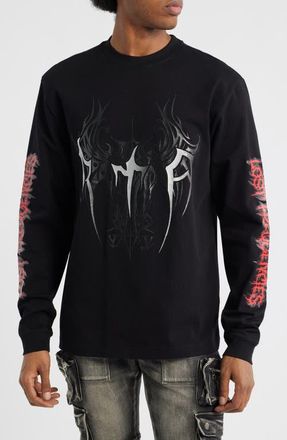 Rta Lawrence Cyber Sigilism Long Sleeve Graphic T-Shirt in Black Cyber Sigilism at Nordstrom, Size Xxx-Large