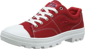 Skechers ROADIES TRUE ROOTS, Womens Low-Top Trainers, Red (Red Canvas/White Leather Trim Red), 6.5 UK (39.5 EU)