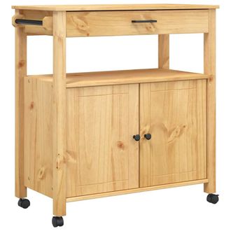 vidaXL Carrito De Cocina Monza Madera Maciza De Pino 84x40x88,5 Cm Vidaxl