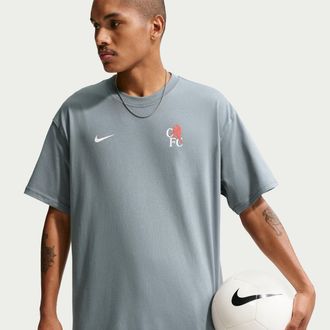 Nike Chelsea FC Nike Mens Soccer T-Shirt in Grey | IB4074-065
