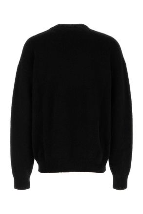 Palm Angels Mens Black Stretch Wool Blend Sweater 1003 Maglieria